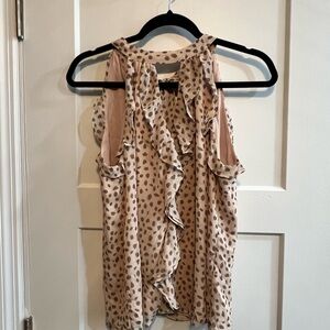 Polka Dot Ruffle Blouse